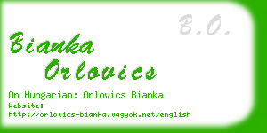 bianka orlovics business card